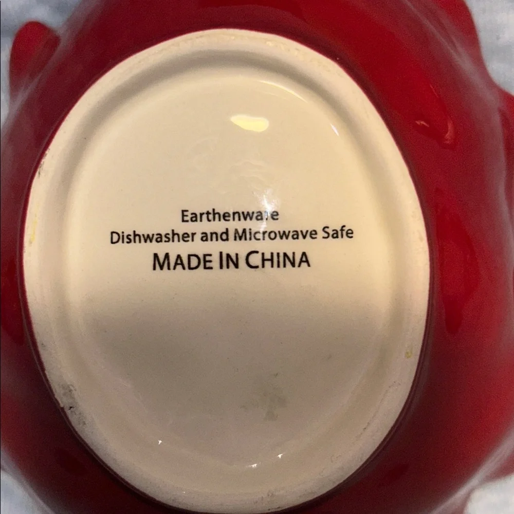 Santa Face Earthenware Christmas Candy Dish Bowl Nuts Snacks Holiday